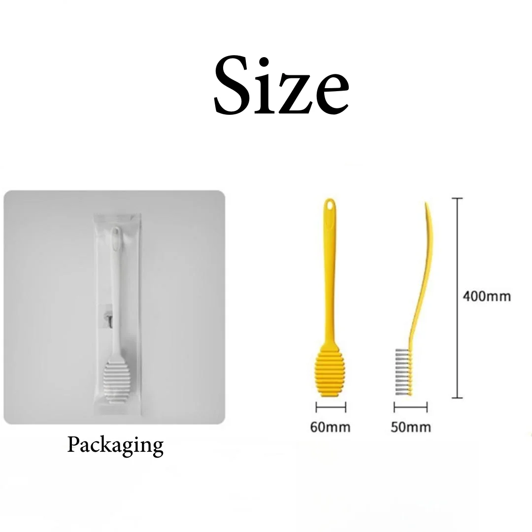 Beehive Bending Toilet Brush Multifunctional Flocking Toilet Brush Household Wall Mounted Silicone Toilet Brushes Bathroom Tool