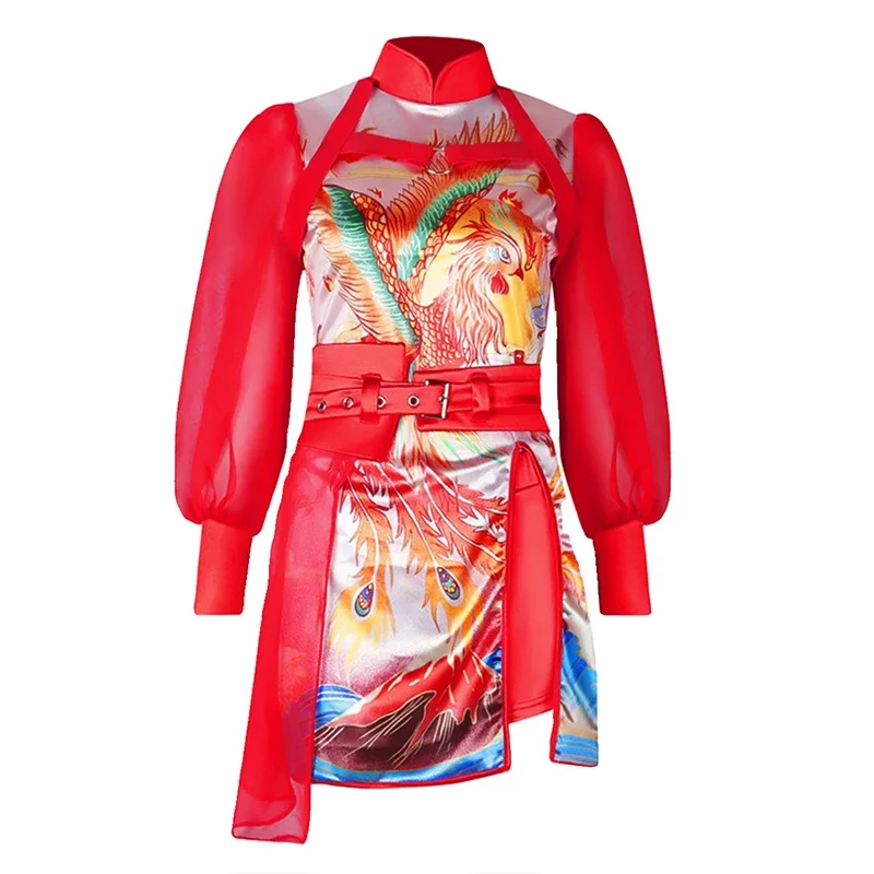 Costume de danse pour femmes, tenues de danse Jazz de Style chinois, Bar, discothèque, Costume de spectacle Dj, vêtements de scène de chanteur