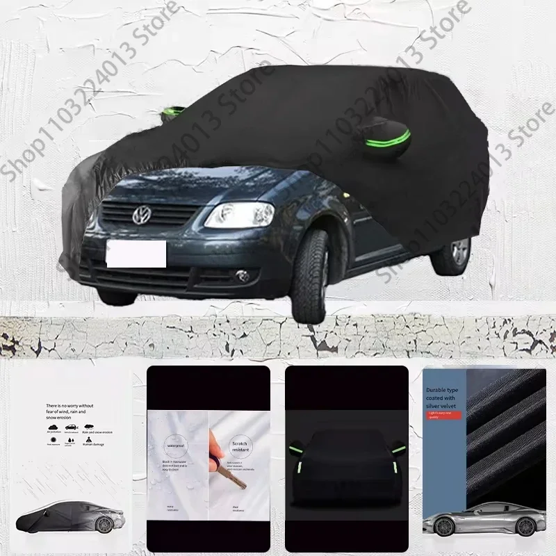 For Volkswagen Caddy Anti-UV Sun Shade Rain Snow Resistant Black Cover Dustproof Car umbrella Full Car Cover Outdoor Protection