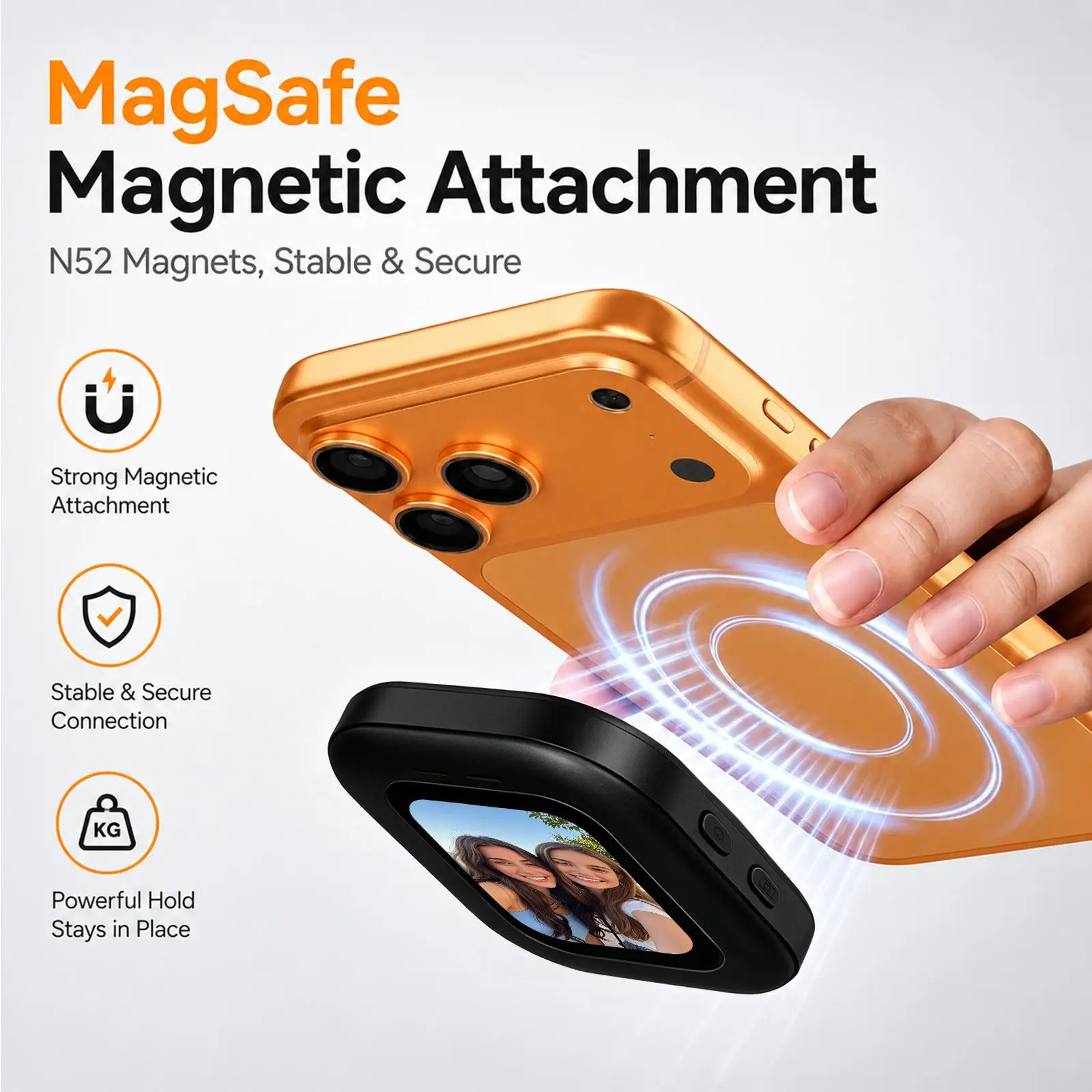 Selfie Magnetic Phone Vlog Selfie Monitor Mobile Screen Outdoor Bluetooth Selfies Vlog Live Selfie Screen Split-Screen Phone Use - view 5