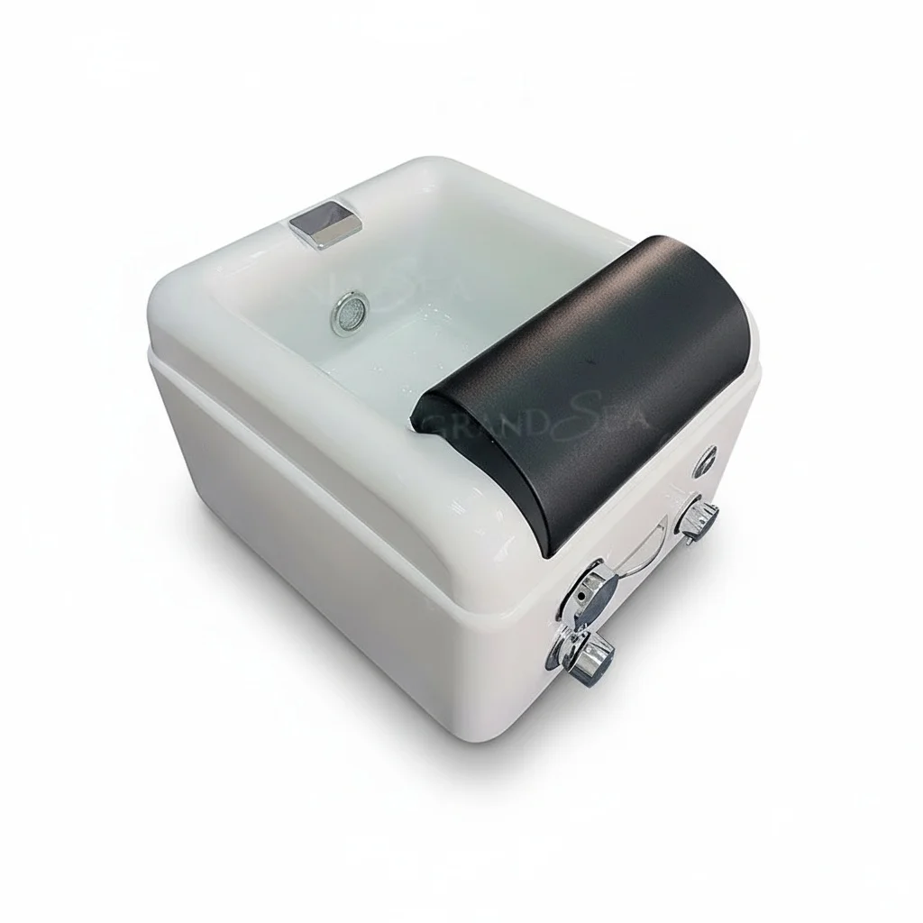 

Acrylic Pedicure Bowl, Fiberglass Massage Foot Basin, Freestanding Pedicure Sink, Premium Salon Foot Spa Bath for Nail Shop