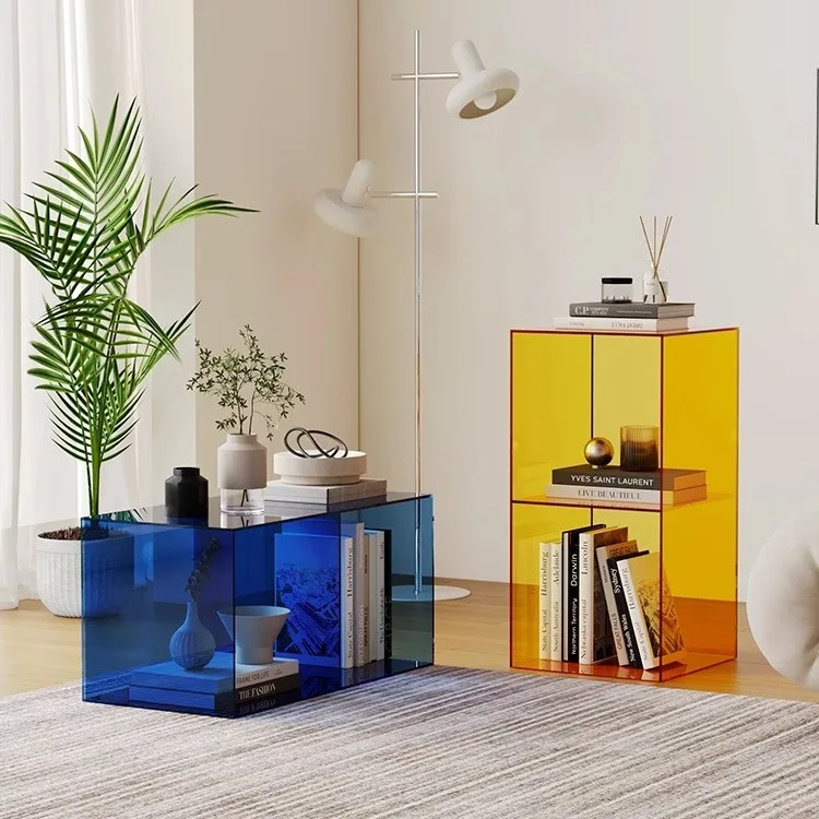 Acrylic shelf floor-to-ceiling storage living room multi-layer two-layer storage  small entrance desktop display rack box