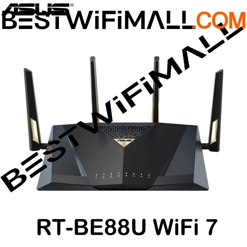 

ASUS RT-BE88U BE7200 WiFi 7 Router 7.2Gbps 802.11BE Dual Band 2.4GHz & 5GHz 1x10G WAN 1x10G SFP+ Support OFDMA AiMesh Wi-Fi 7