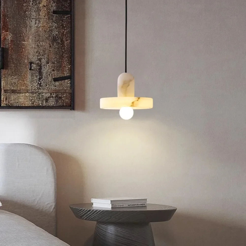 

‌Luxury Spanish Marble Copper Chandelier Handcrafted Pendant Light for Hotel Kitchen Island Bar Bedroom Restaurant Pendant Light