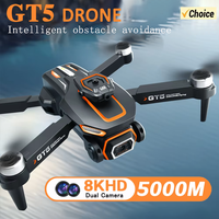 GT5 Drone Professional 8K HD Dual Camera GPS Positioning Brushless Obstacle Avoidance Foldable Remote Control Quadcopter Boy Toy