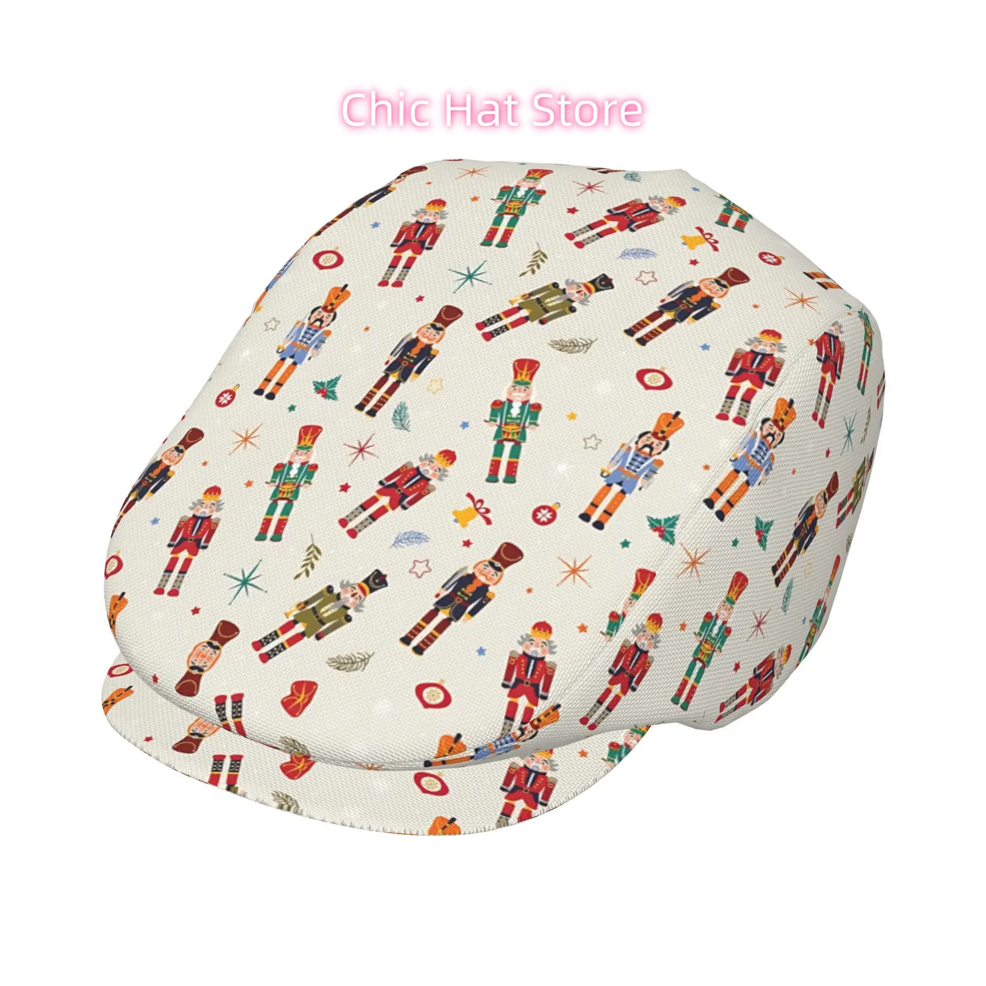Nutcracker Christmas Parade Men and Women Flat Cap Adjustable Newsboy Cap Beret Ivy Cap Cabbie Flat Hat Irish Hat Fishing Hat Pr