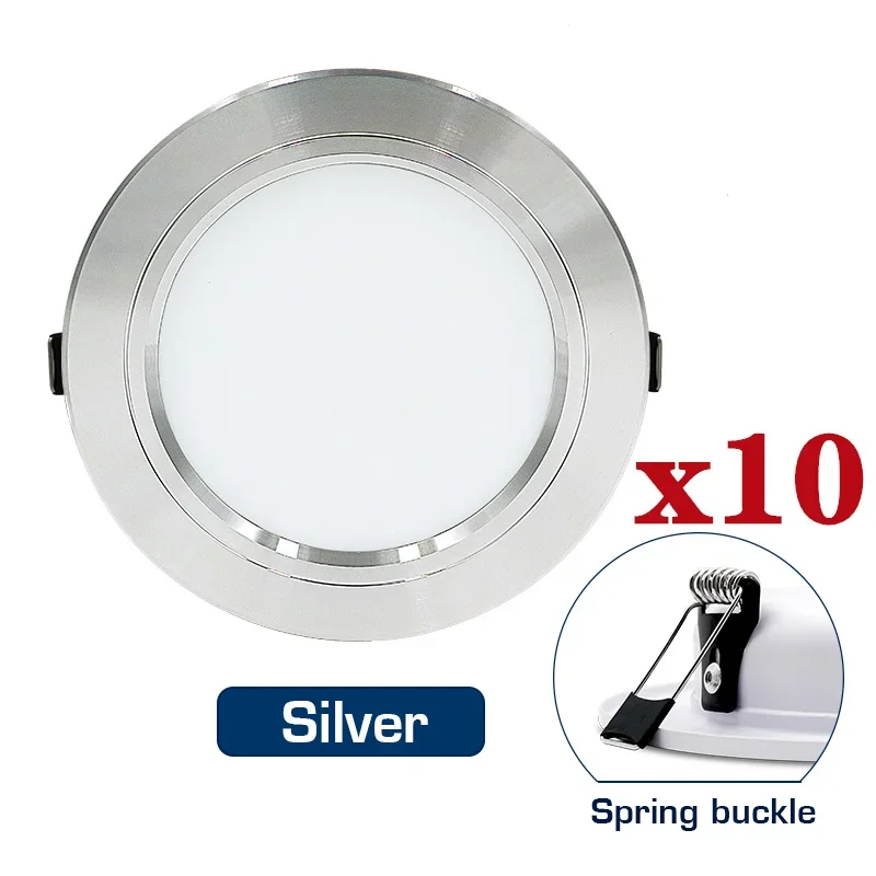 LARZI 10 teile/los LED Downlight 12V 24V 110V 220V Spot Licht 5W 9W 12W 15W 18W Einbau In Led Decke Downlight Kalt Warm Weiß Lampe 3