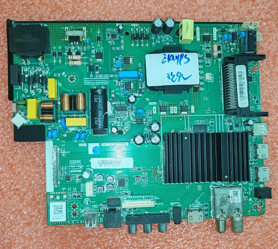HK.T.RT2874P839 Płyta główna telewizora sieciowego 4Kwifi, dobrze przetestowana, zdjęcie fizyczne wykonane dla LOGO EKLYPS