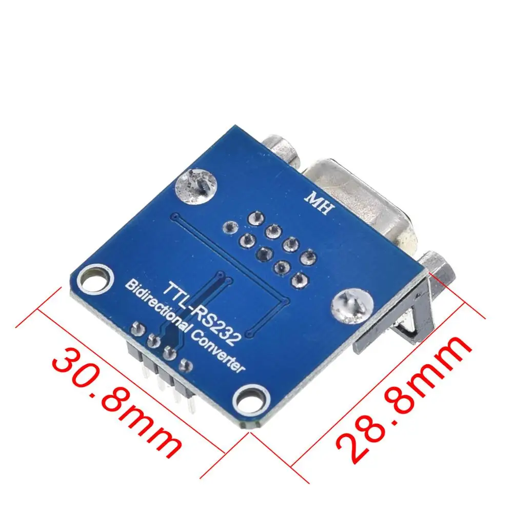 TZT  MAX3232 RS232 to TTL Serial Port Converter Module DB9 Connector MAX232 For Arduino