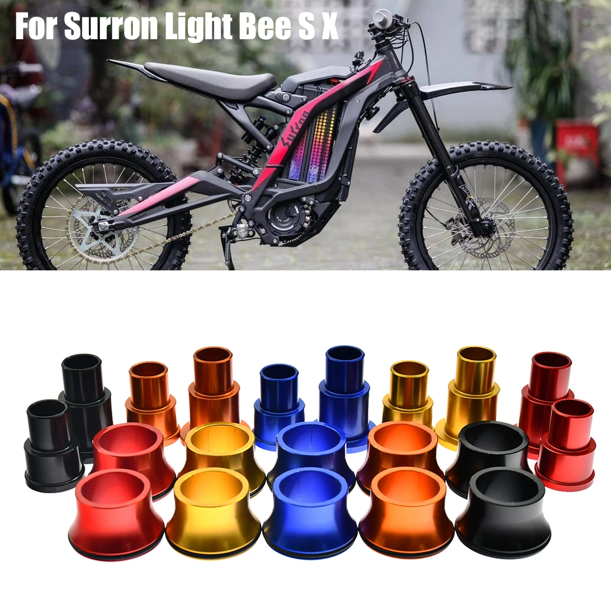 

For Surron Light Bee S X CNC Front Rear Wheel Axle Hub Spacers Electric Bike Motorcycle Modified Lightweight Parts Accessories