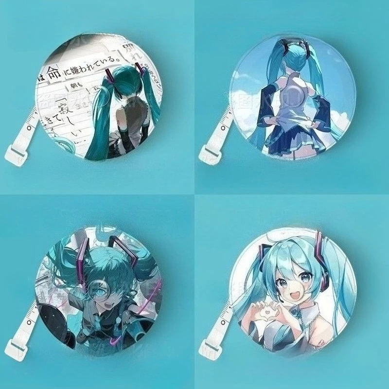 Nouvelle règle de mesure souple mini 2m Hatsune Miku, accessoire anime, pour vêtements, mesures de taille et de hauteur, cadeau