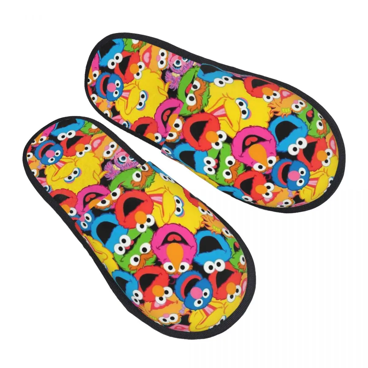 

Домашние тапочки на заказ Cookie Monster с телевизионными программами, женские уютные тапочки без шнуровки из пены с эффектом памяти, спа-тапочки