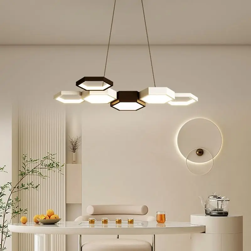 

Creative geometric restaurant pendant light, simple modern bedroom, Nordic lighting fixtures