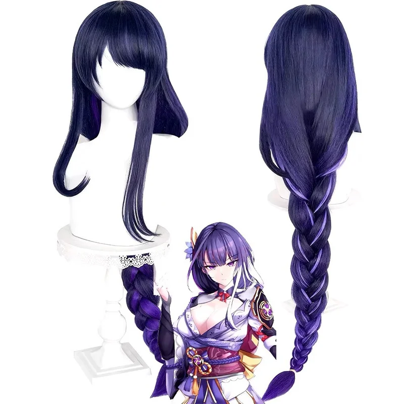 Game Genshin Impact Cosplay Version Raiden Shogun Baal Wig