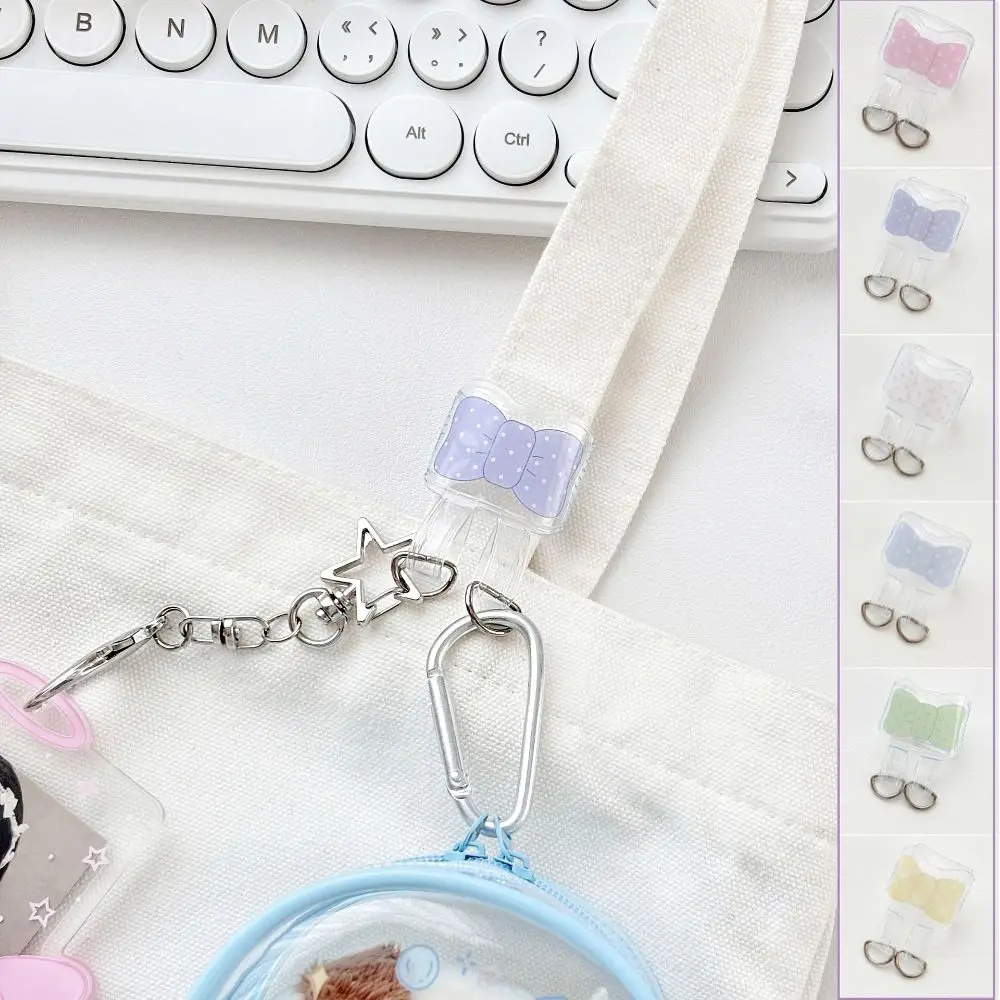 Creative Polka Dot Bow Bag Hanging Buckle Transparent Bowknot Bag Extender Buckle Mountain Climbing Buckle DIY Bag Charm Women
