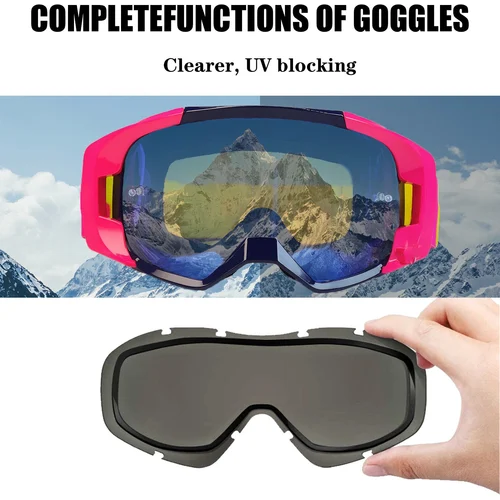 Imagen 2 del producto Gafas de motocicleta todoterreno: protectoras, antipolvo y antivaho para Harley, esquí, snowboard