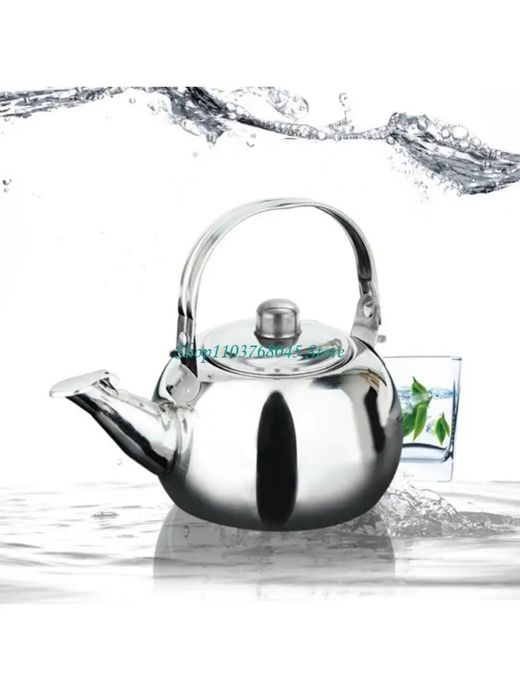 R53F Hot Water Kettle Pots Loose Tea Maker Infuser Tea Kettle Pot Stainless Steel Material Teapot with Removable Tea Strainer