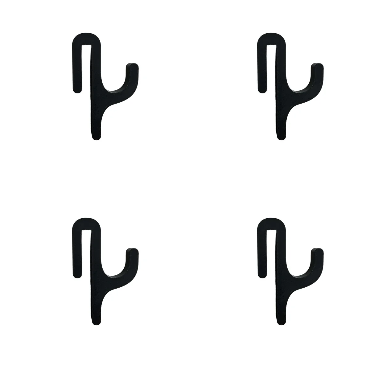 Pack of 4 Shower Hooks for Kitchen and Bathroom Use Door Hooks to Hang Towels and Robes on Frameless Glass Doors