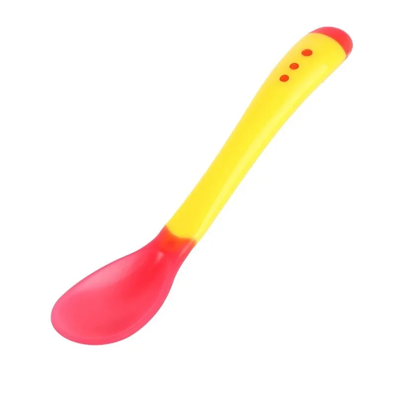 

2pcs Temperature Sensing Fork Spoon Feeding Tableware Spoon for Baby Infant Solid Rice Paste Feeder Dinnerware Baby Stuff Plate