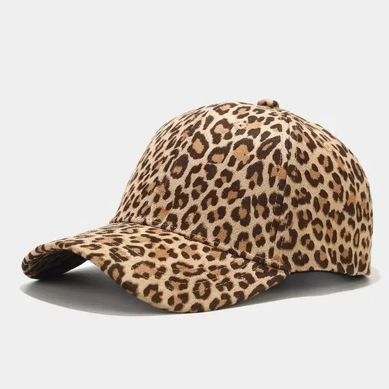 Fashion Outdoor Sun Hat Leopard Print Rock Baseball Caps Sports Dance Party Hats Snapback Hip-Hop Adjustable Cap Present Gifts