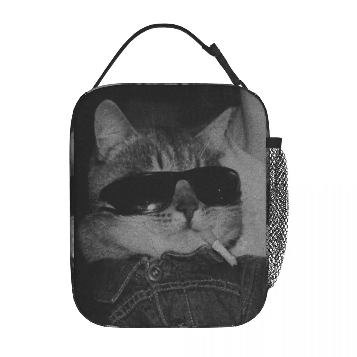 

Cigarette Kitten Funny Smoking Cat Meme Thermal Insulated Lunch Bag Portable Food Bag Men Women Cooler Thermal Lunch Box