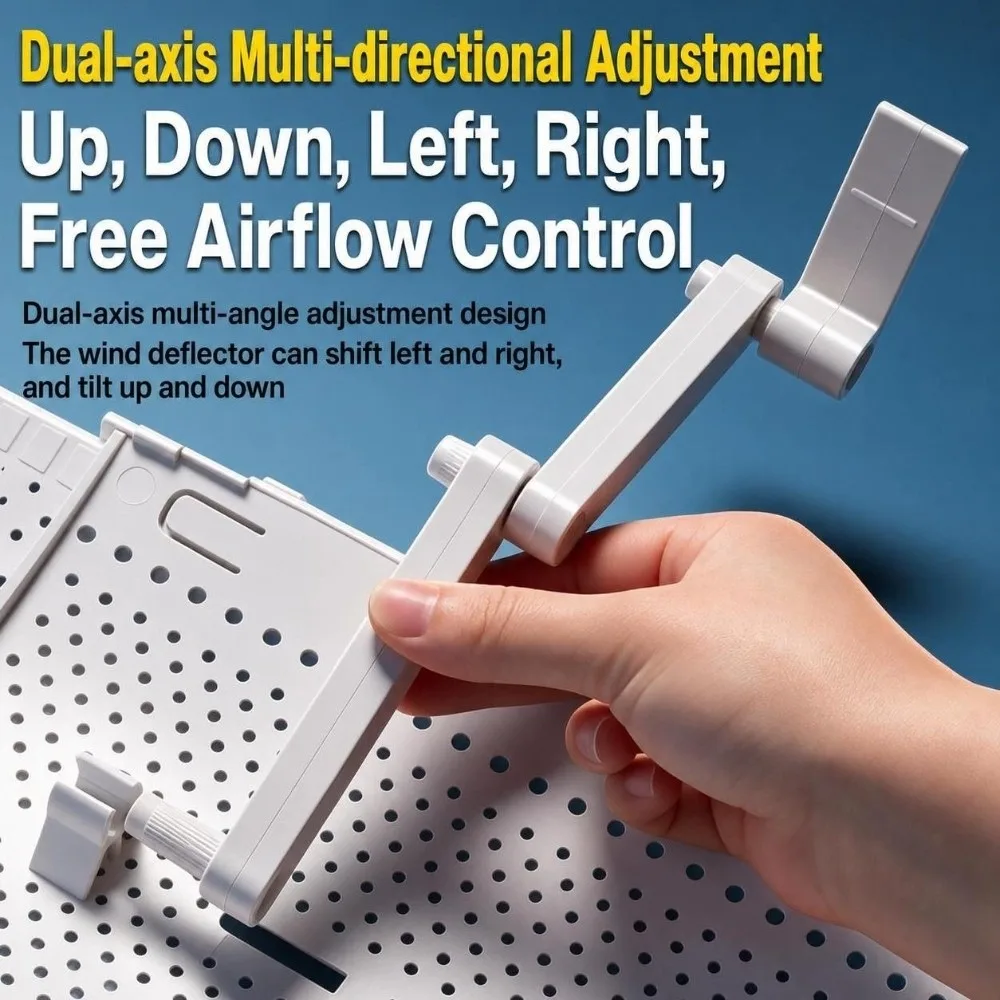 3 in 1 Air Conditioner Wind Deflector Adjustable Vertical Fit Air Deflector Panel No Drill AC Air Baffle Office Climate Use