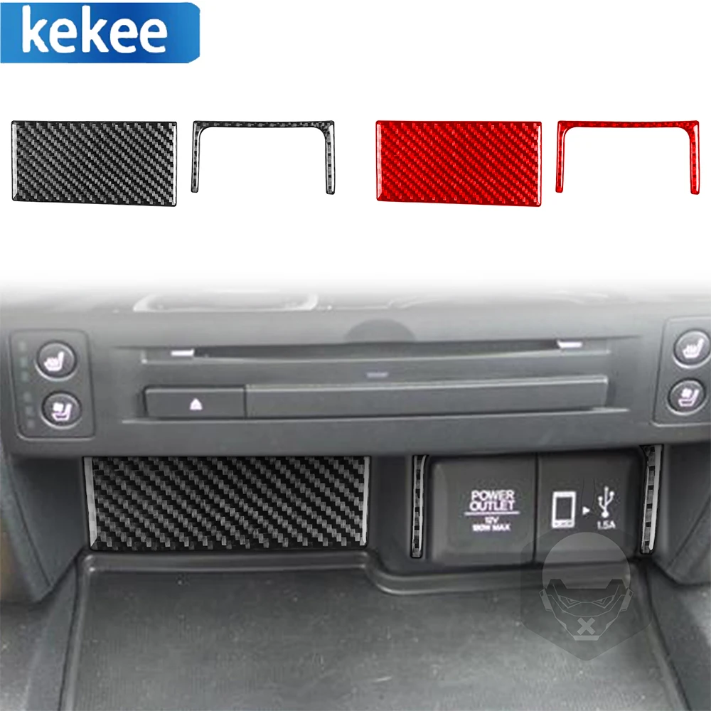 

For Honda Pilot 2016-2022 Real Carbon Fiber Sticker Auto Center Dashboard Control USB Socket Frame Trim Panel Car Accessories