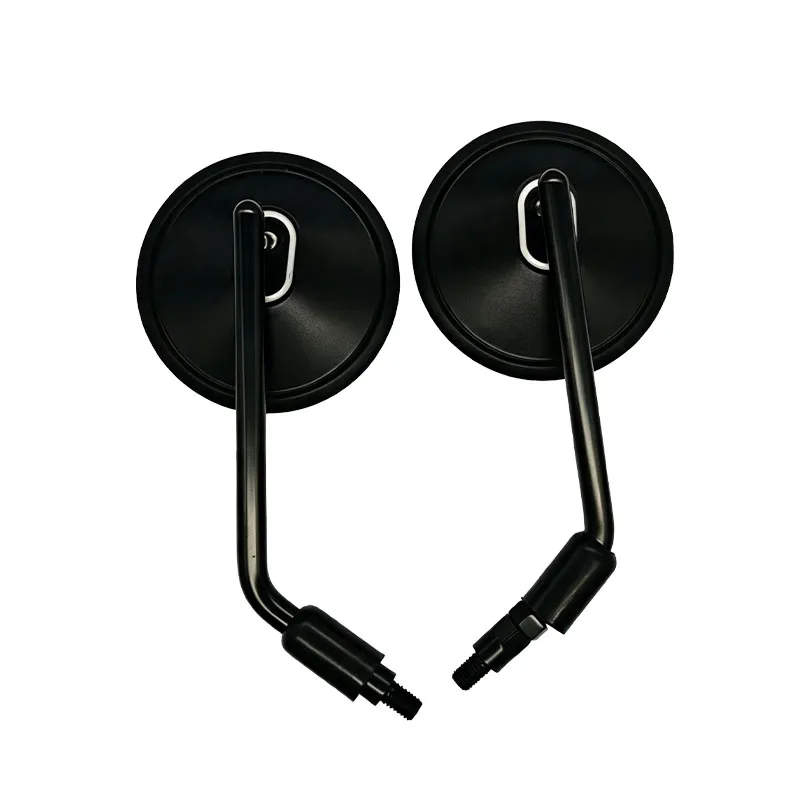 Universelle 10mm Motorradspiegel mit Klarer HD-Linse Rückspiegel M10 Aluminium Runde Schwarze Seitenspiegel – Detail 4