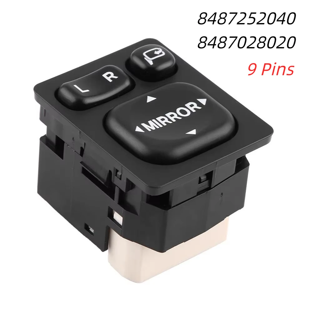 ​ 84872-52040 9-pinowy przełącznik regulacji lusterka wstecznego do Toyoty/Corolly/Scion/Rav4/Vios/Camry 8487252040   84870-28020