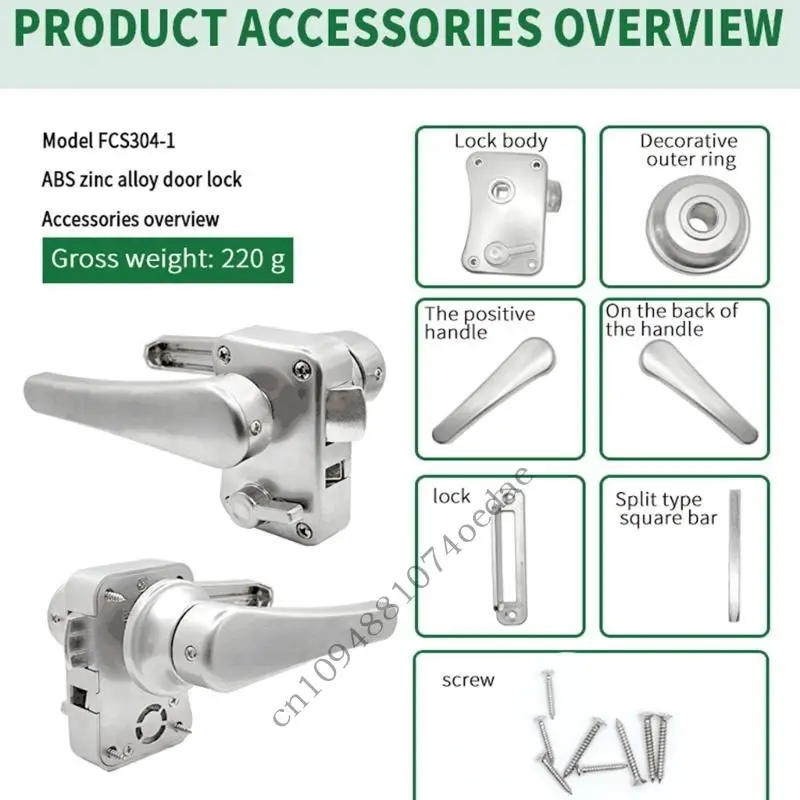 

Metal Bathroom Security Lock Opening Reversible Design Waterproof For Motorhome