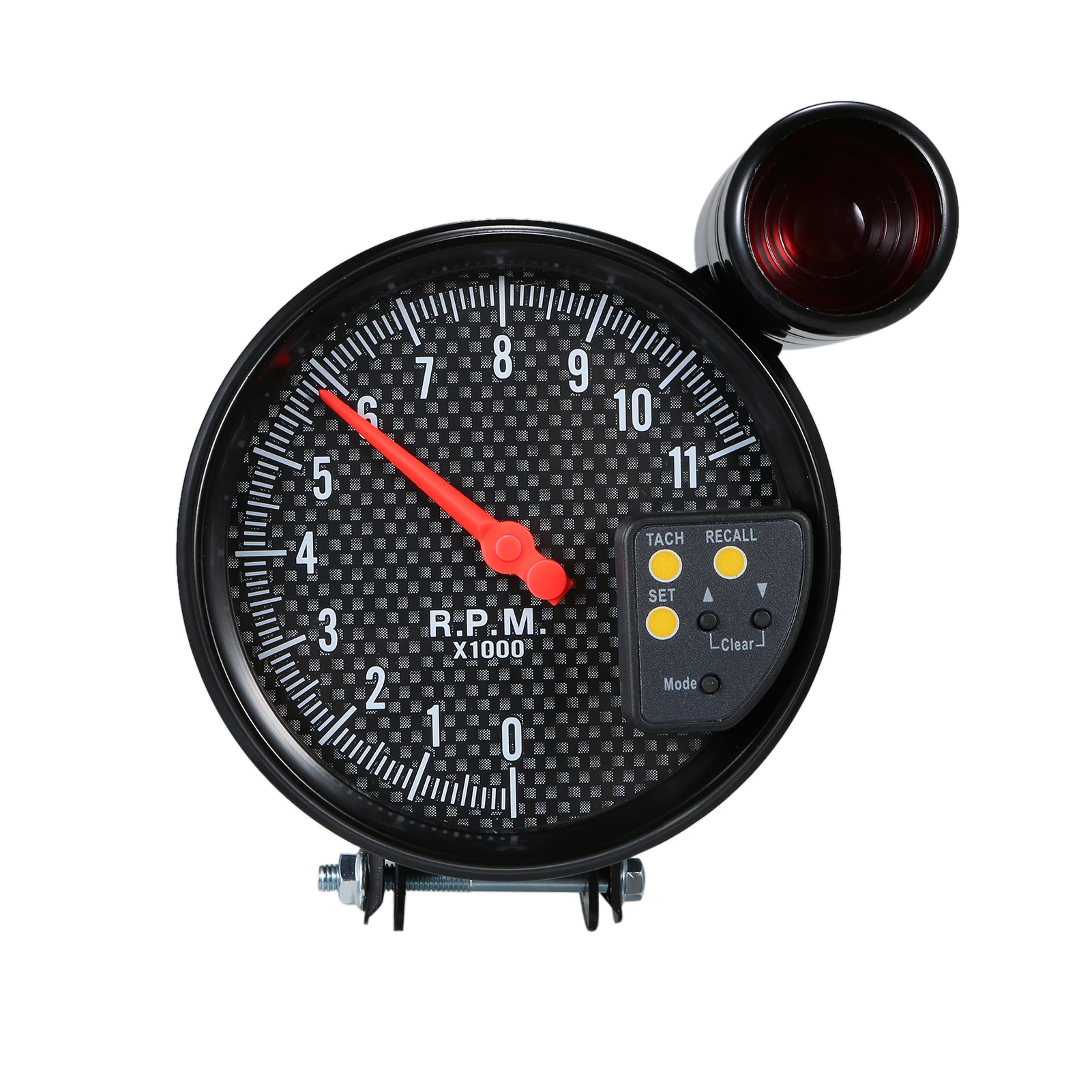 

5 Inch Diameter Tachometer Carbon Fiber Face 7 Colors Optional With LED Pointer Shift Light Tachometer Gauge ABS Material