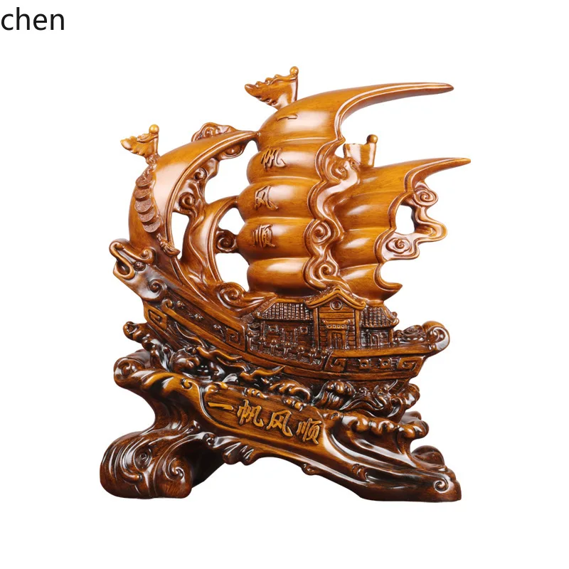 LXC Sailboat Ornament Home Living Room Entrance Wine Cabinet Boss Desk Office Decoration Opening Gift