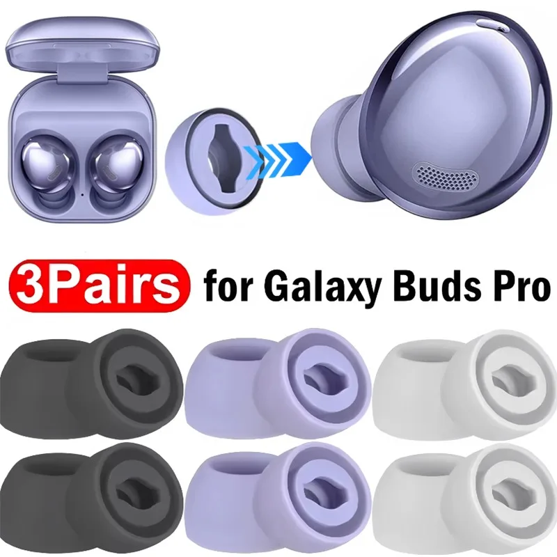 

15/3Pairs Silicone Ear Tips for Samsung Galaxy Buds Pro Anti-drop Eartips Wireless Earbuds Earplugs Earphone Silicone Case Cap