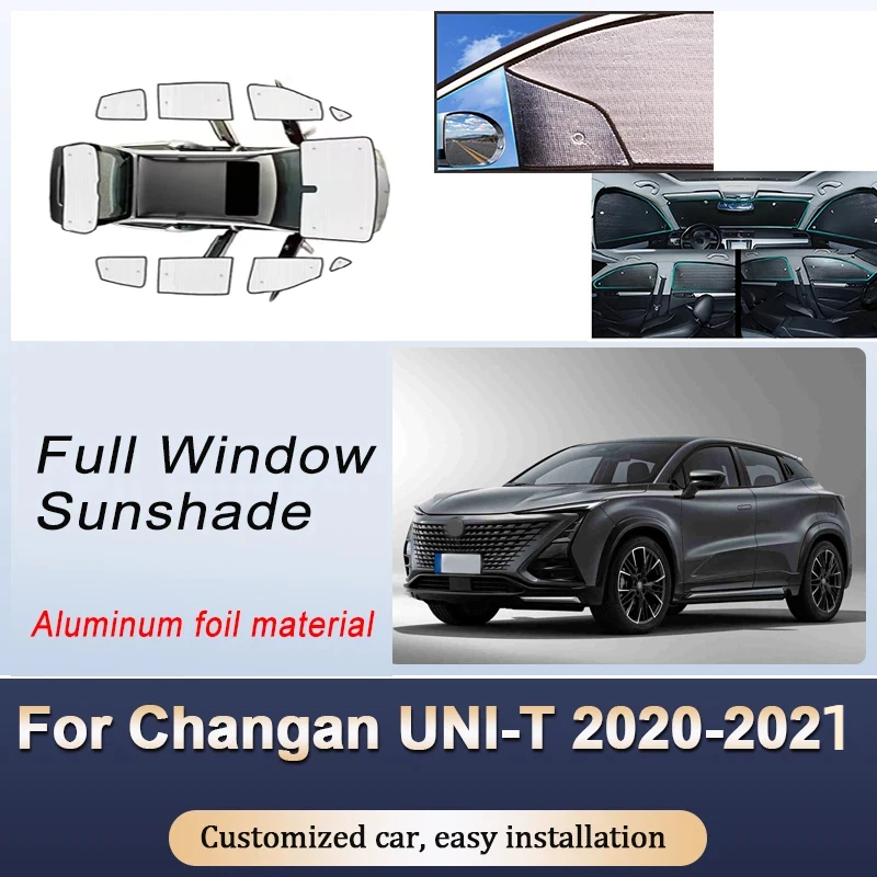 Pare-soleil pour Changan UNI-T 2020-2021 UNIT, rideaux de fenêtre en maille magnétique isolants thermiquement, accessoires de voiture