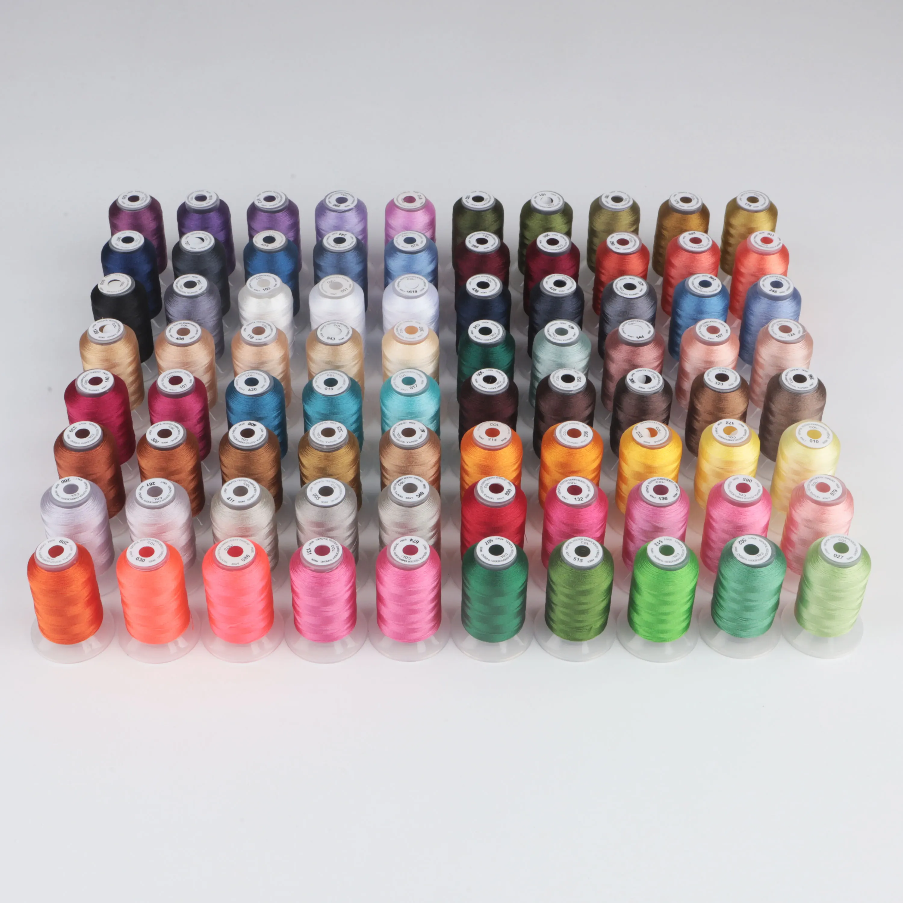 5/80 Colors Set Polyester Embroidery Thread 40 weight 500m per Spool for Borther Janome Singer Babylock Home Embroidery Machine