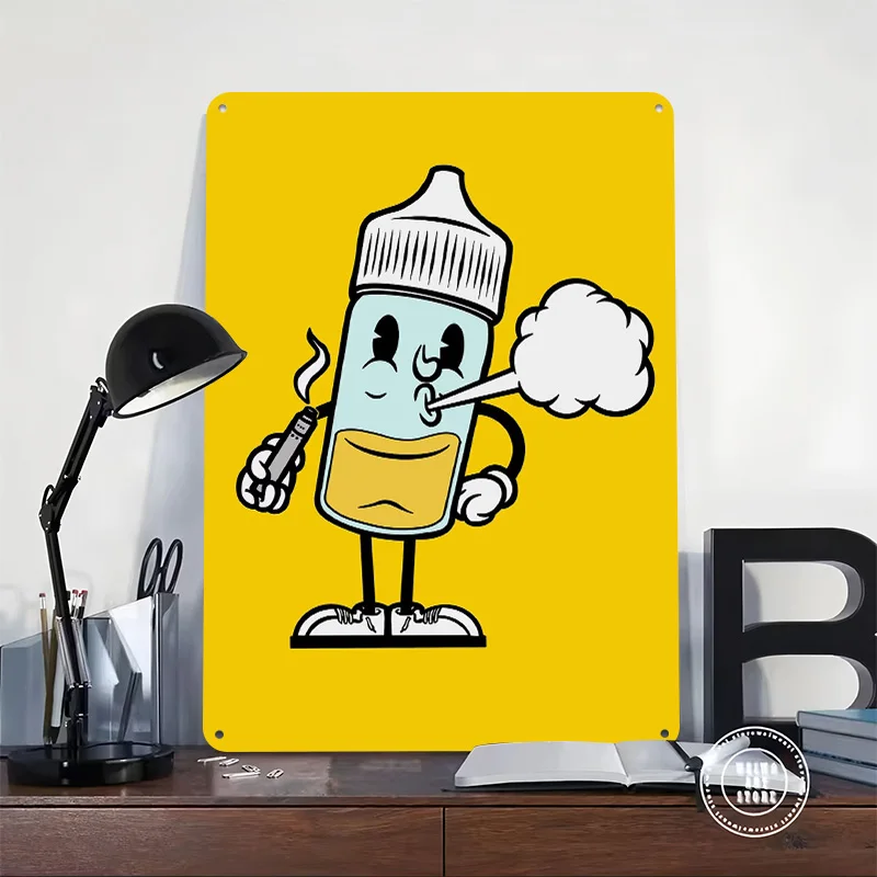 Liquid Vape Tinplate Posters Customizable Wall Art Retro Vintage Metal Signs for Home Room Office Decor Bedroom Decorations the