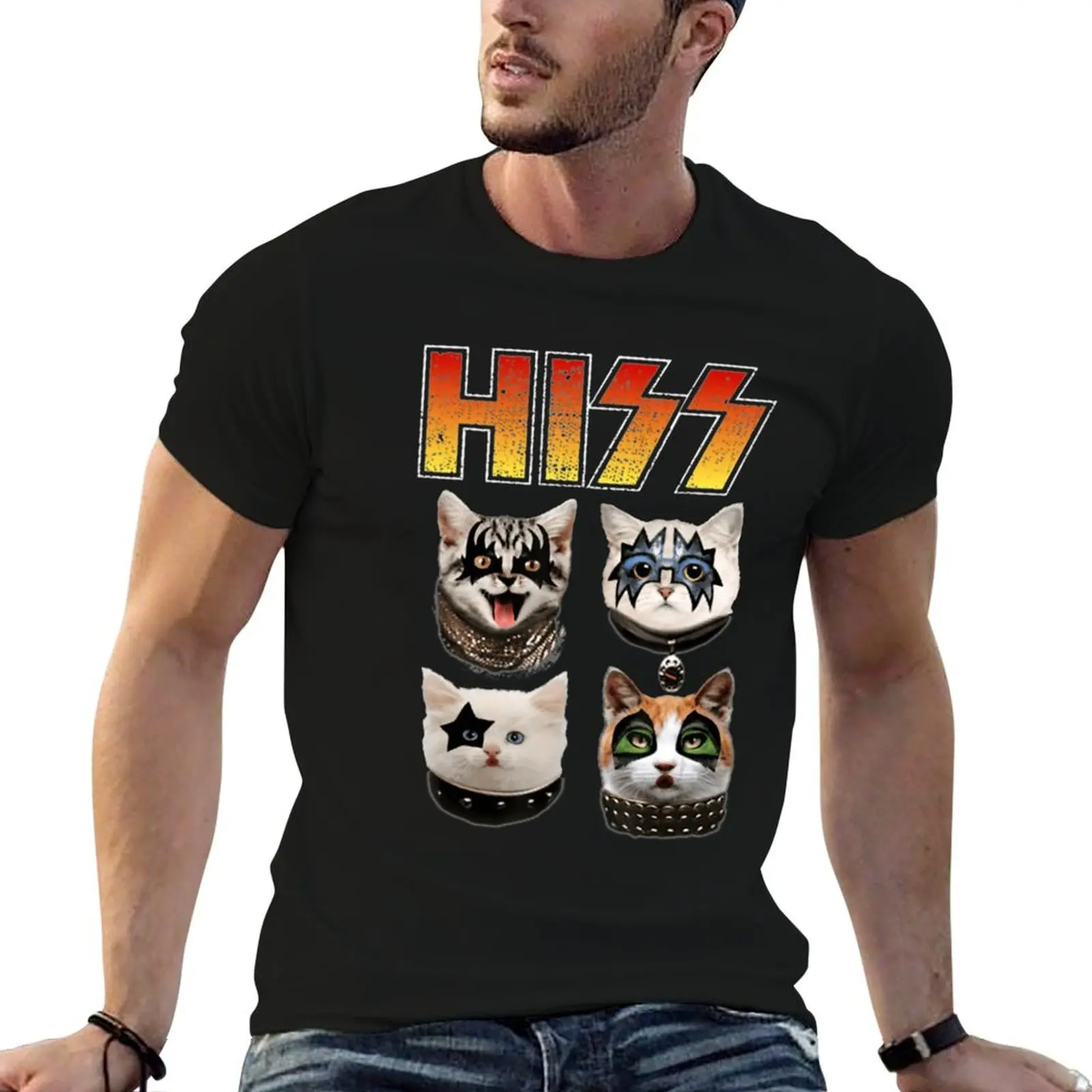 Hiss Funny Cat Lover T-Shirt t shirt man plain men t shirt cotton 100% man t shirt luxury T-shirt