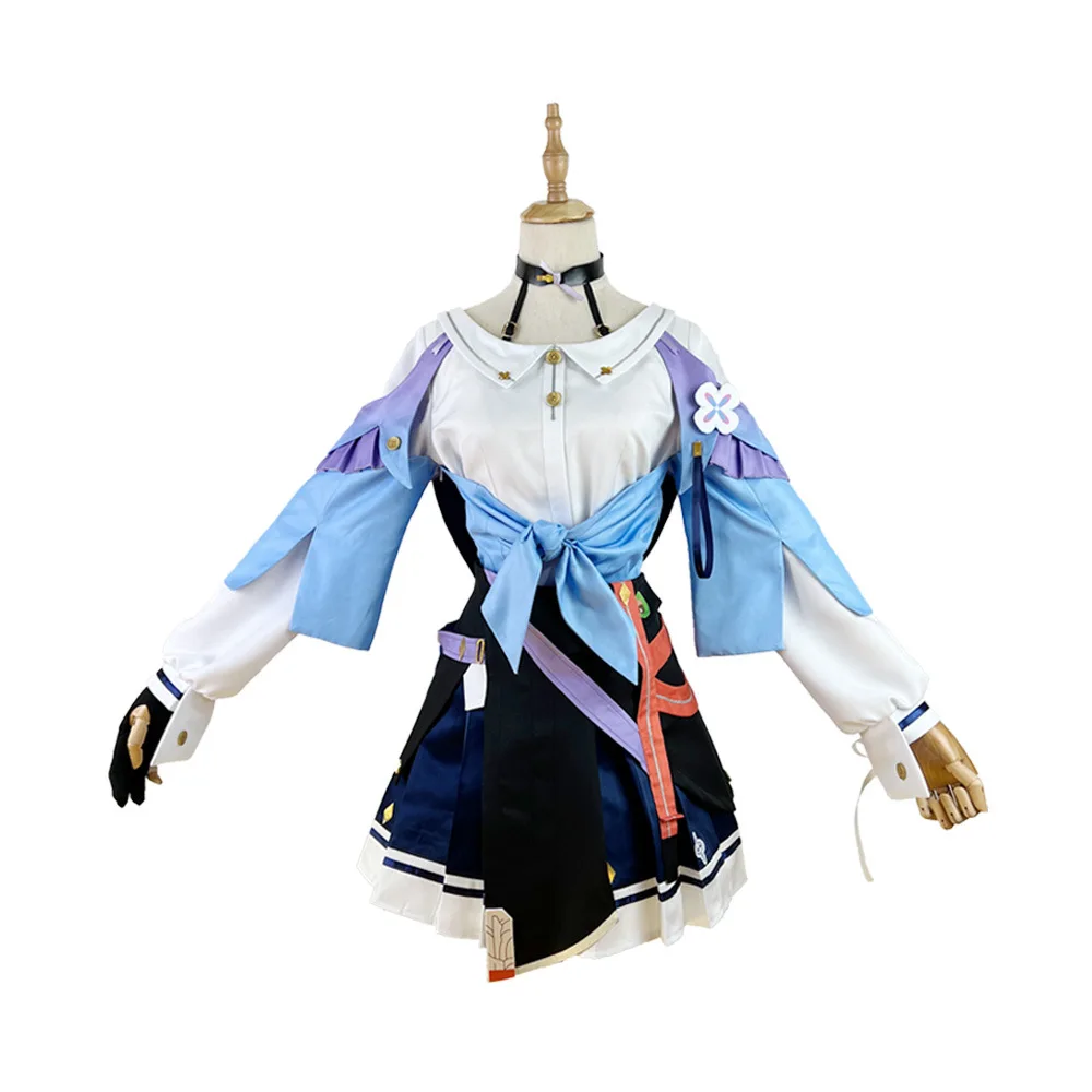 Anime Game Honkai: Star Rail March 7th Cosplay Costume Braces Skirt Jk Uniform Woman Sexy Kawaii Carnival Party Sailor Suit