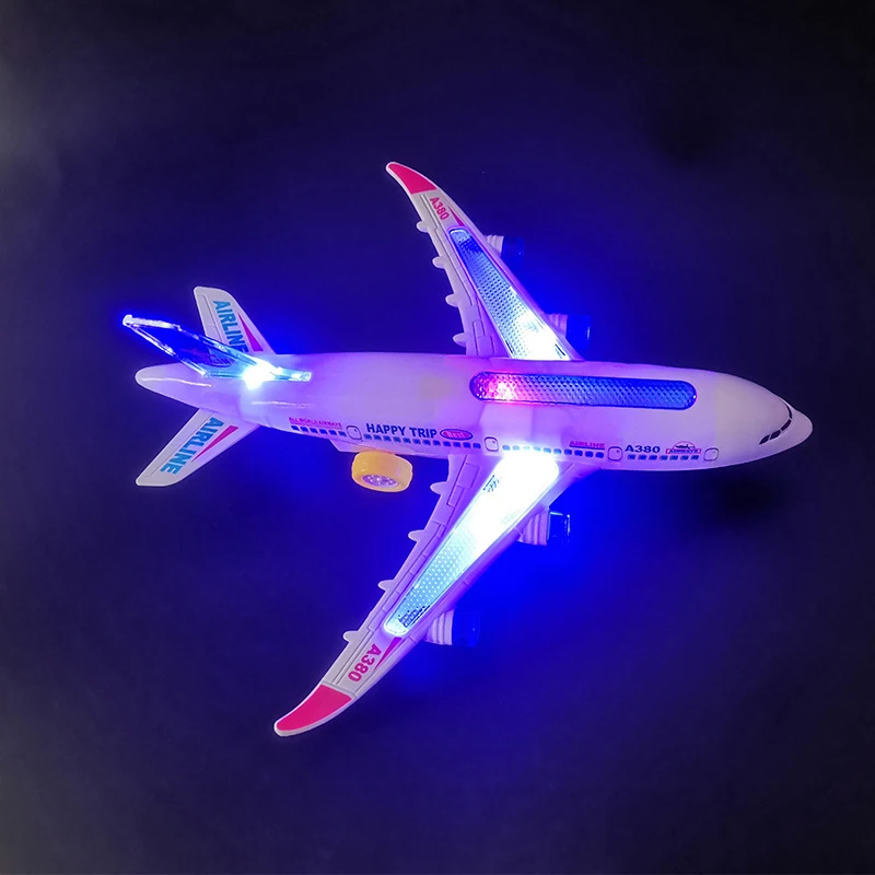 

Luminous Electric Airplane Model Toy For Children LED Flashing Light Music Aeroplane Toys Kid Birthday Gifts