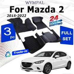 Car Floor Mats For Mazda2 Mazda 2 Demio Toyota Yaris R DJ DL 2015~2022 Leather Mat Rugs Carpets Interior Parts Car Accessories
