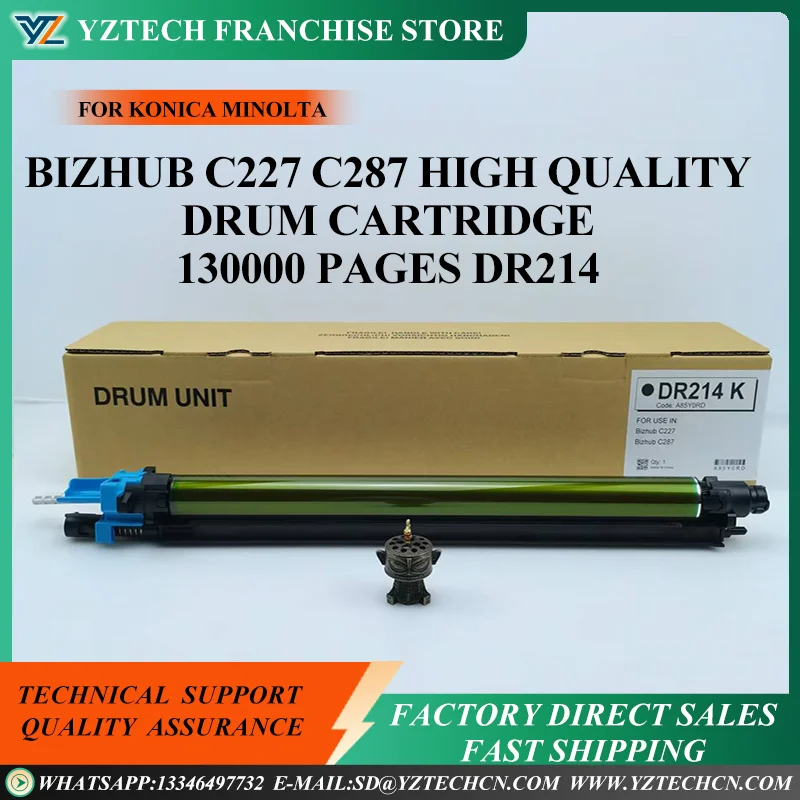 

DR214 Drum Unit for Konica Bizhub C287 C227 C367 A85Y0RD A85Y03D A85Y0KD A85Y0ED A85Y08D
