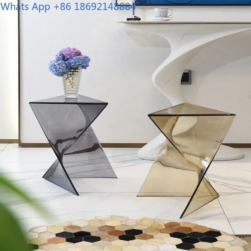 

Скандинавский минималистичный креативный журнальный столик, современный простой геометрический столик для небольшой квартиры, приставной столик к дивану