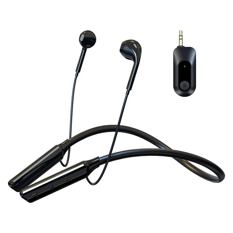 Wireless Monitoring Headphones 2.4G Bluetooth Dual-Mode Sports Hanging Neck Stereo Sound Card Ear Return Durable Easy Install