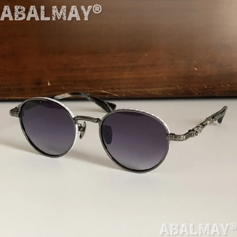 أفضل النظارات الشمسية عالية الجودة للرجال والنساء 8073 حجم 51-20-148 التيتانيوم نمط ريترو تصميم الأزياء نظارات شمسية UV400 مع صندوق