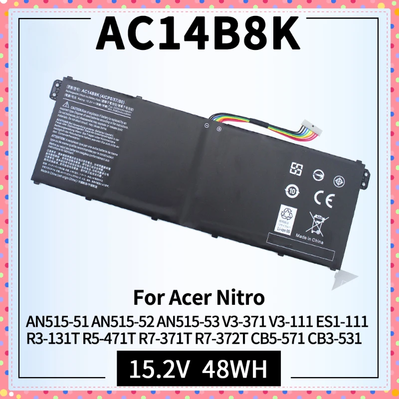 

AC14B8K Battery for Acer Nitro 5 AN515-51 AN515-52 AN515-53 Aspire V3-371 V3-111 ES1-111 ES1-512 R3-131T R5-471T R7-371T R7-372T