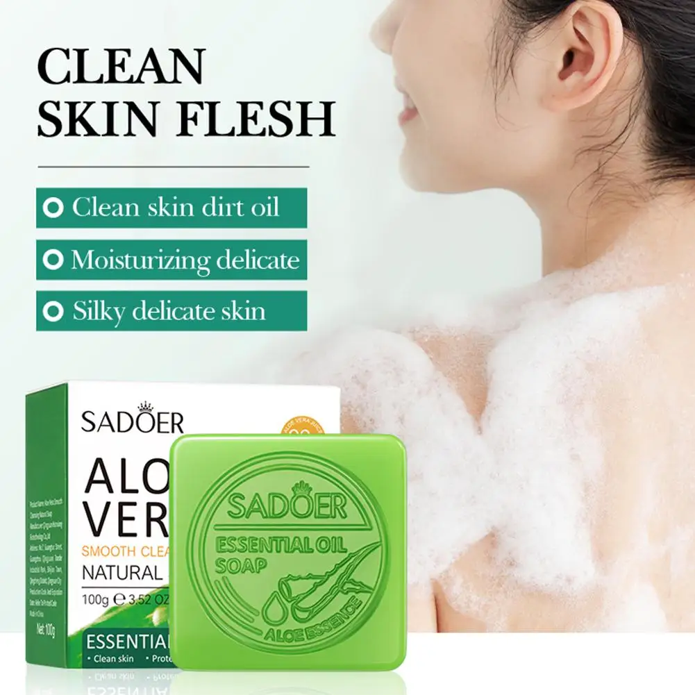 

Мыло для лица SADOER с алоэ, пенка для умывания, очищающее средство для лица, увлажняющее, подтягивающее, увлажняющее, контролирующее жирность, для тела, ручной работы