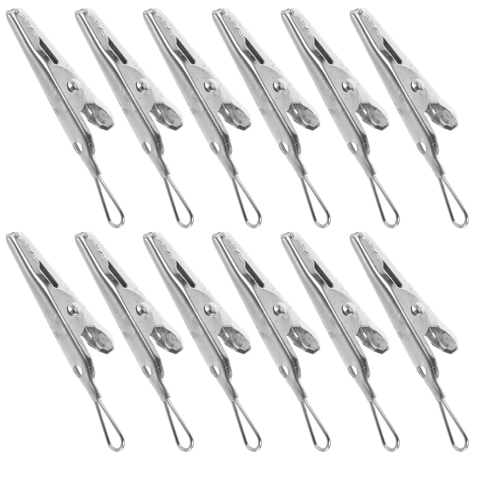 40Pcs Alligator Clips Metal Clip Electrical Test Clamps Battery Crocodile Clamps Small Spring Clips for Wire Holding Soldering