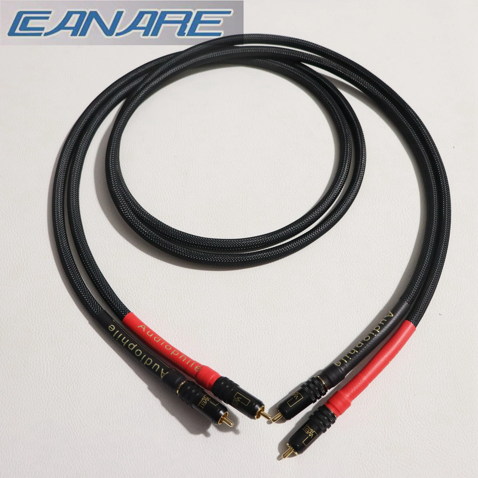 Canare Hi-fi audio 5N OFC 2RCA إلى 2 RCA كابل الصوت الذكور كابل RCA عالي الجودة مع قابس موصل RCA مطلي بالذهب WBT مصنوع في اليابان