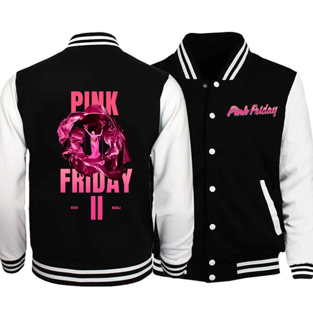 Nicki Minaj Alternative Cover Tee Pink Friday 2 Album Gag City Merch Baseball Uniform Jacket Hoodie Sweatshirts