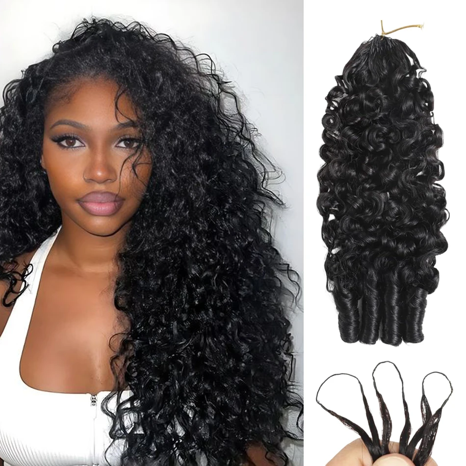 

Легкие, мягкие, бирманские кудрявые пряди для плетения в стиле «перья», предварительно разделенные, легко заплетаемые, высококачественные натуральные волосы для женщин